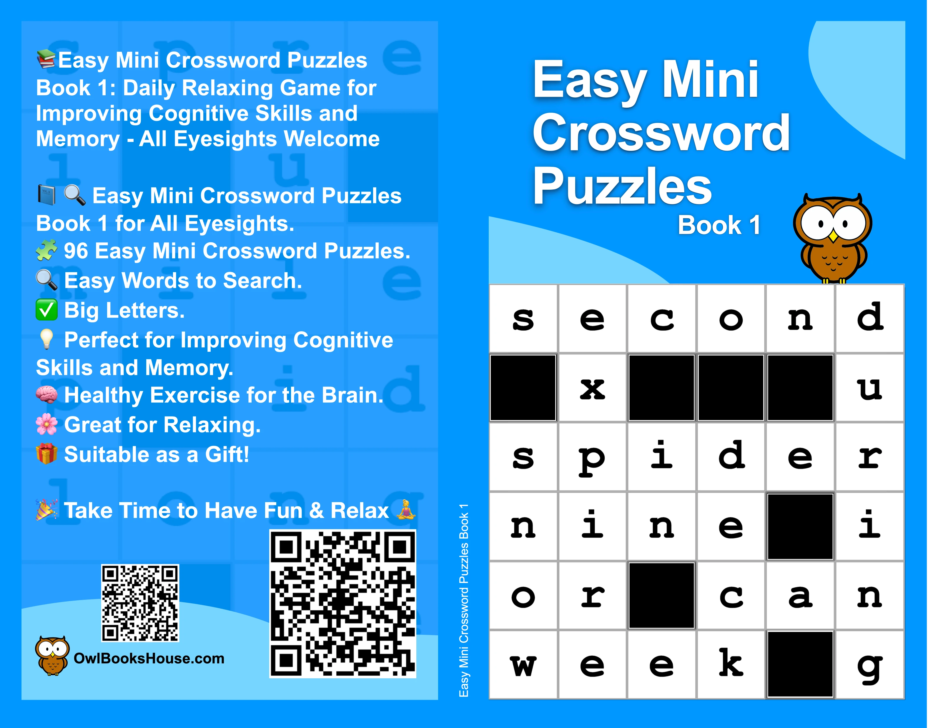 Easy Mini Crossword Puzzle Book 1