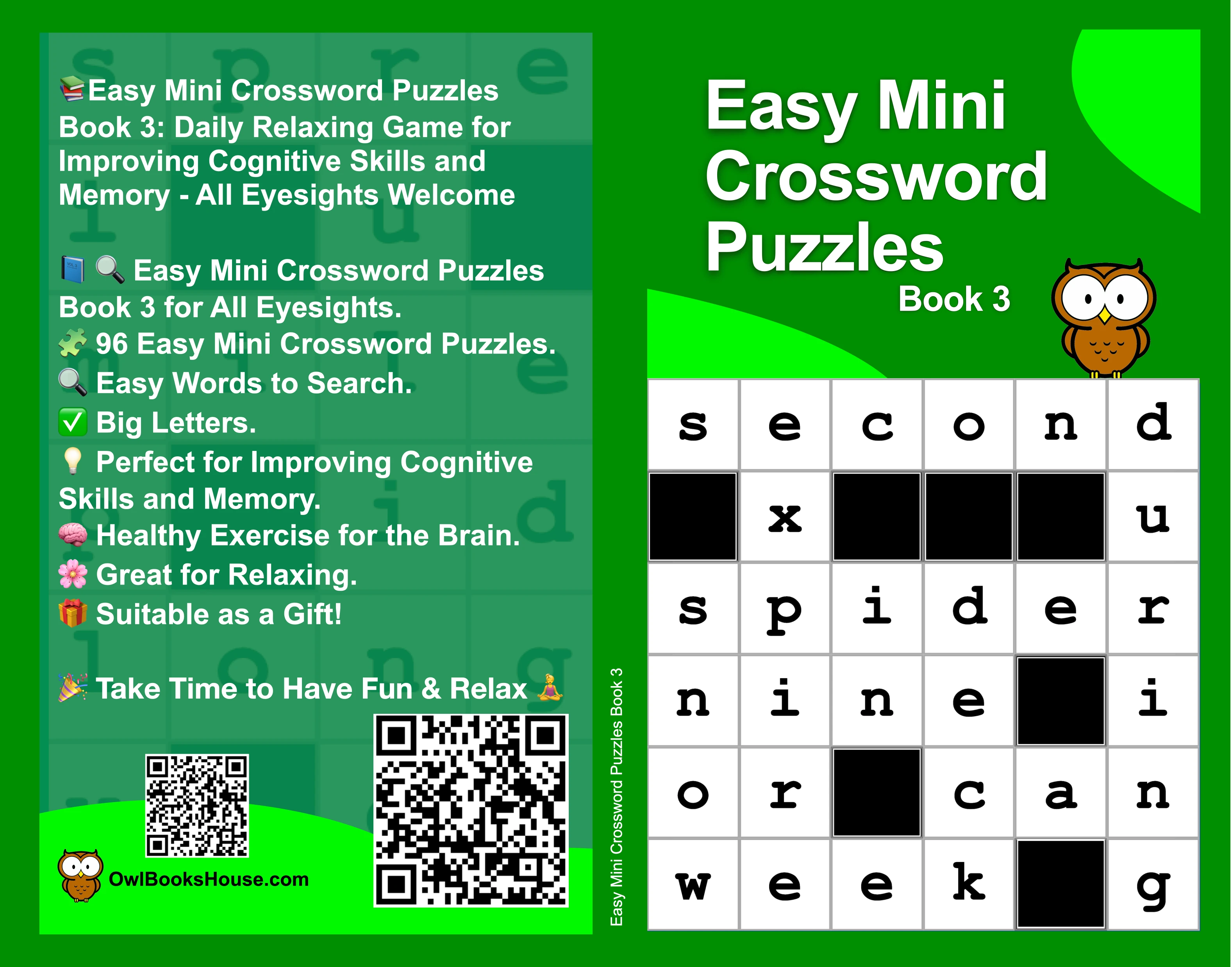 Easy Mini Crossword Puzzle Book 3
