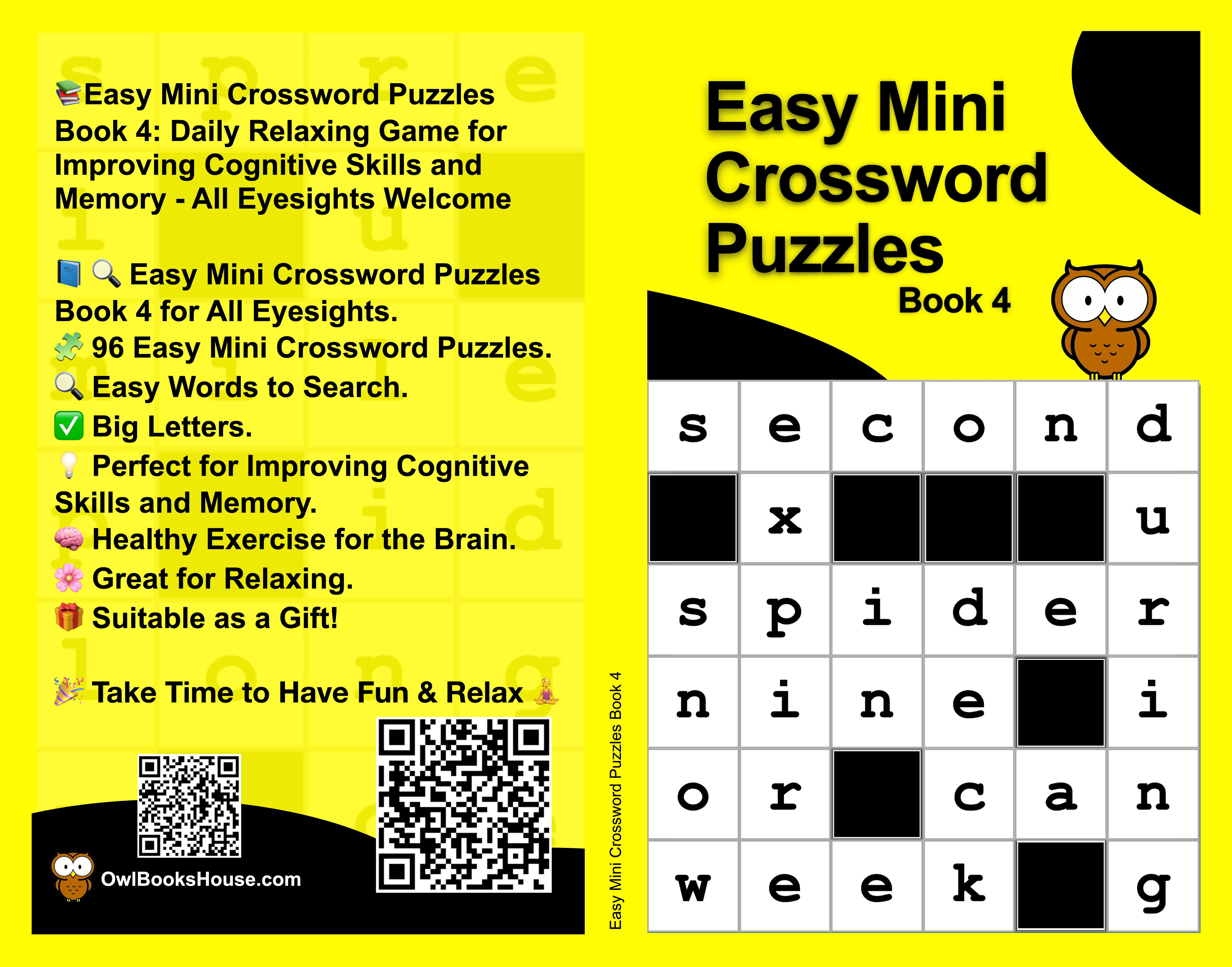 Easy Mini Crossword Puzzle Book 4