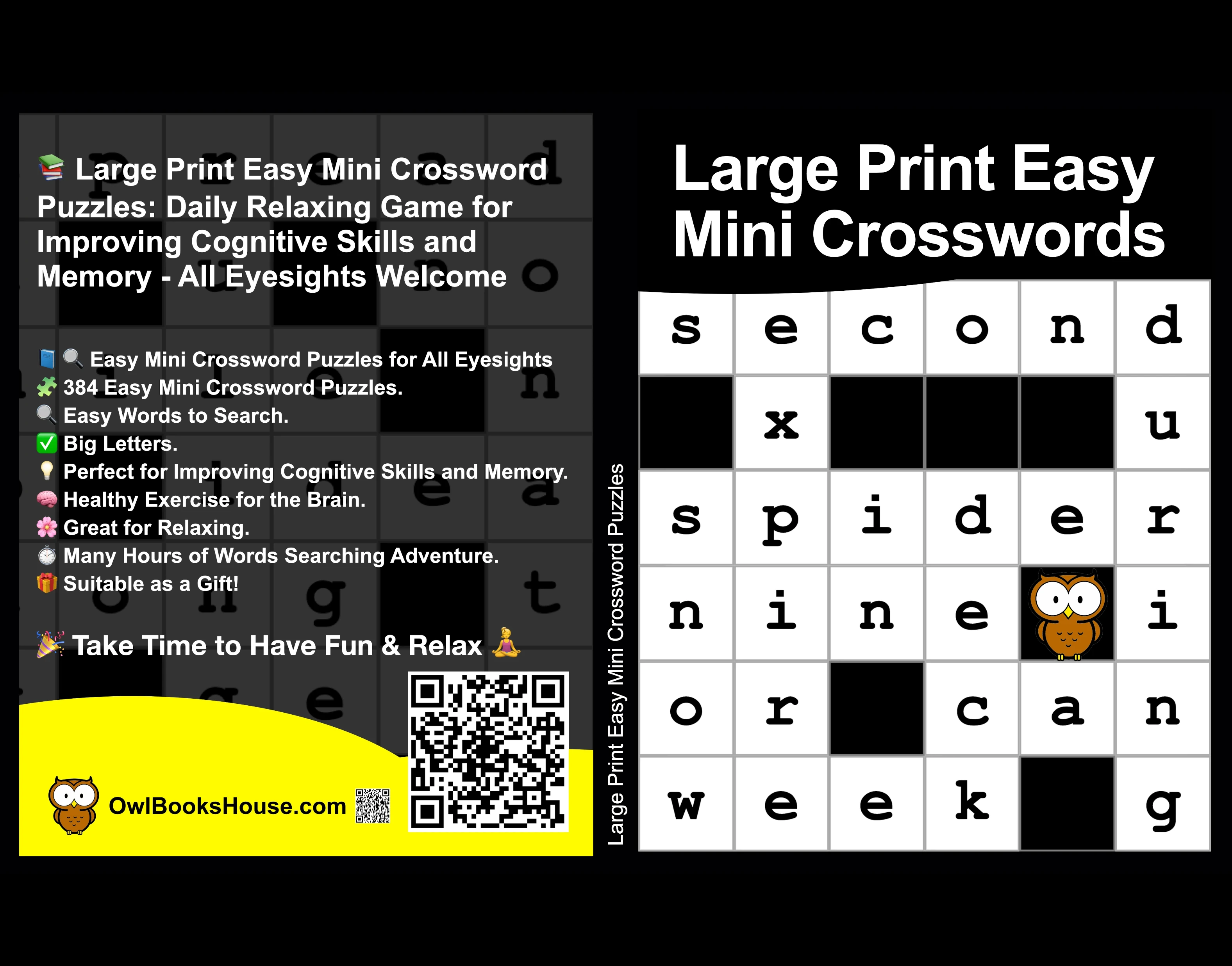Large Print Mini Crosswords Book 1 Cover